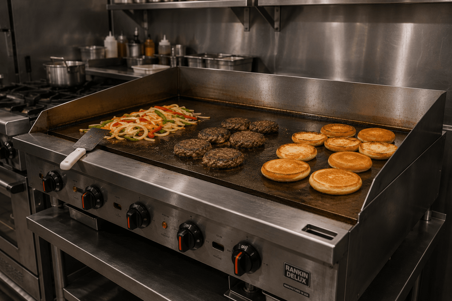 Grills & Charbroilers - Flat top grill, griddle, charbroiler